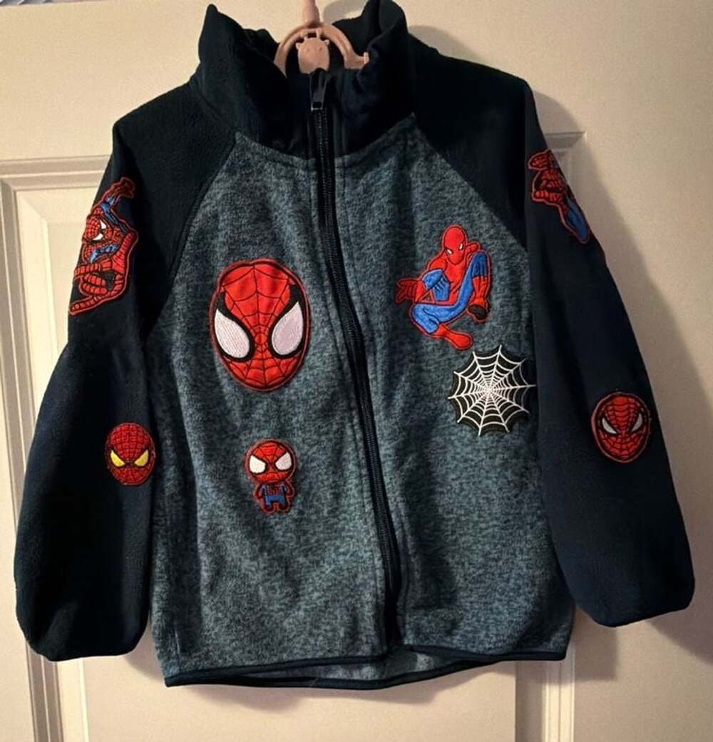H&M Marvel Spider-Man Fleece Jacket Size 5T/6 Blue